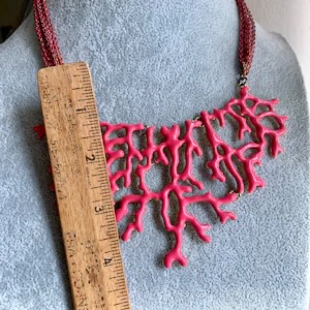 SOLD 🌸 Amrita Singh Faux Coral Branch Necklace - Boho - Amrita Singh Reworked - Picture 6 of 7